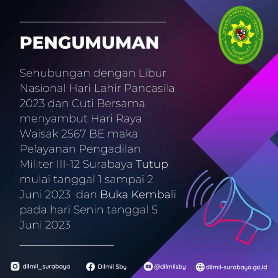 Pengumuman libur nasional memperingati Hari Lahir Pancasila dan cuti bersama menyambut Hari Raya Waisak 2567 BE